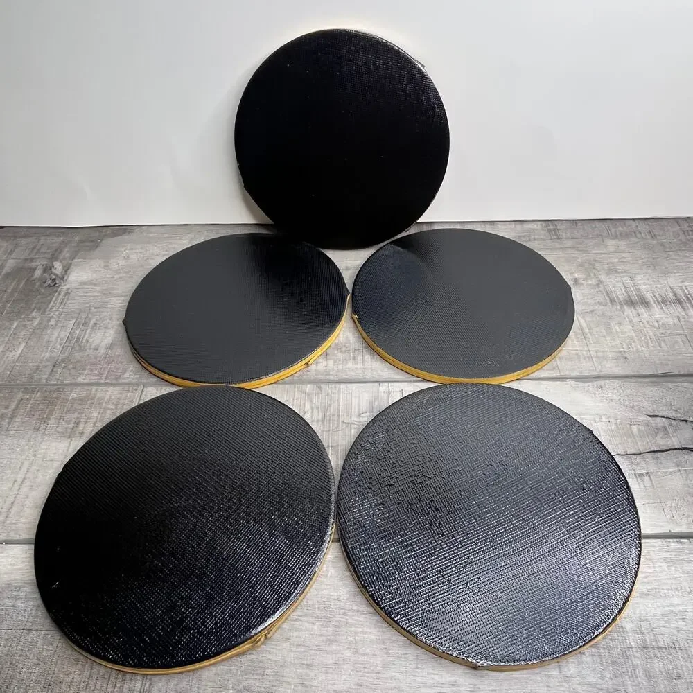 Vintage Asian Red Black Laquer Sushi Bamboo Plate Bento Box Set